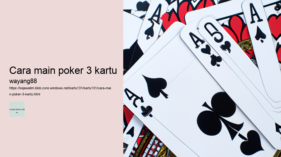 cara main poker 3 kartu